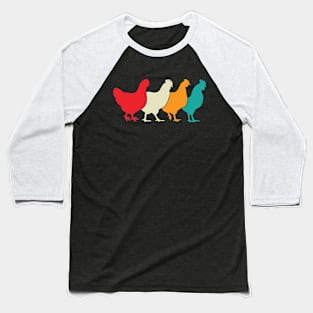 Vintage Chicken Baseball T-Shirt